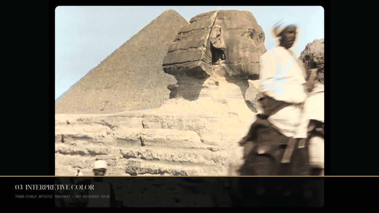 The Sphinx and Great Pyramid in the interpretively colored Archive Reawakened proof