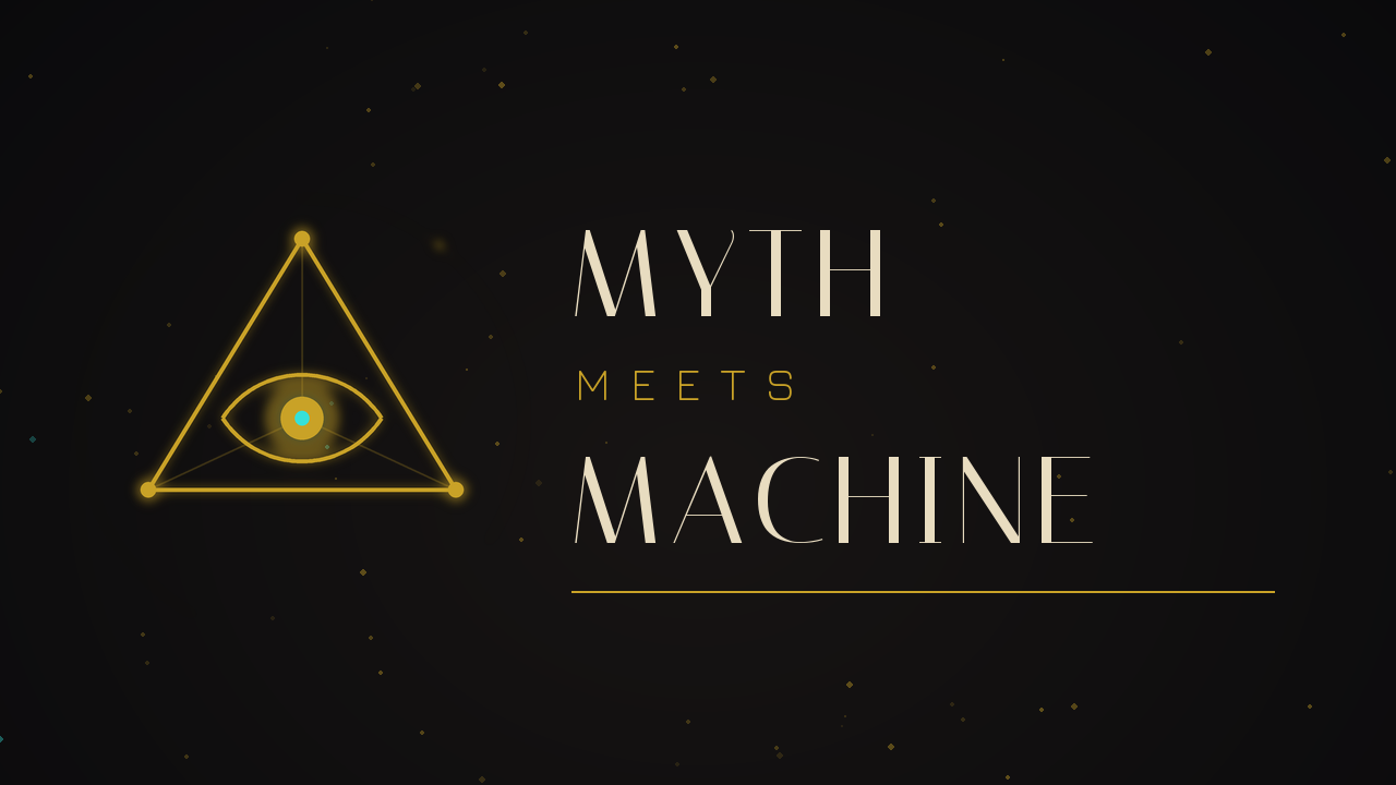Where Myth Meets Machine — Dark Vector Cognition Studios title card